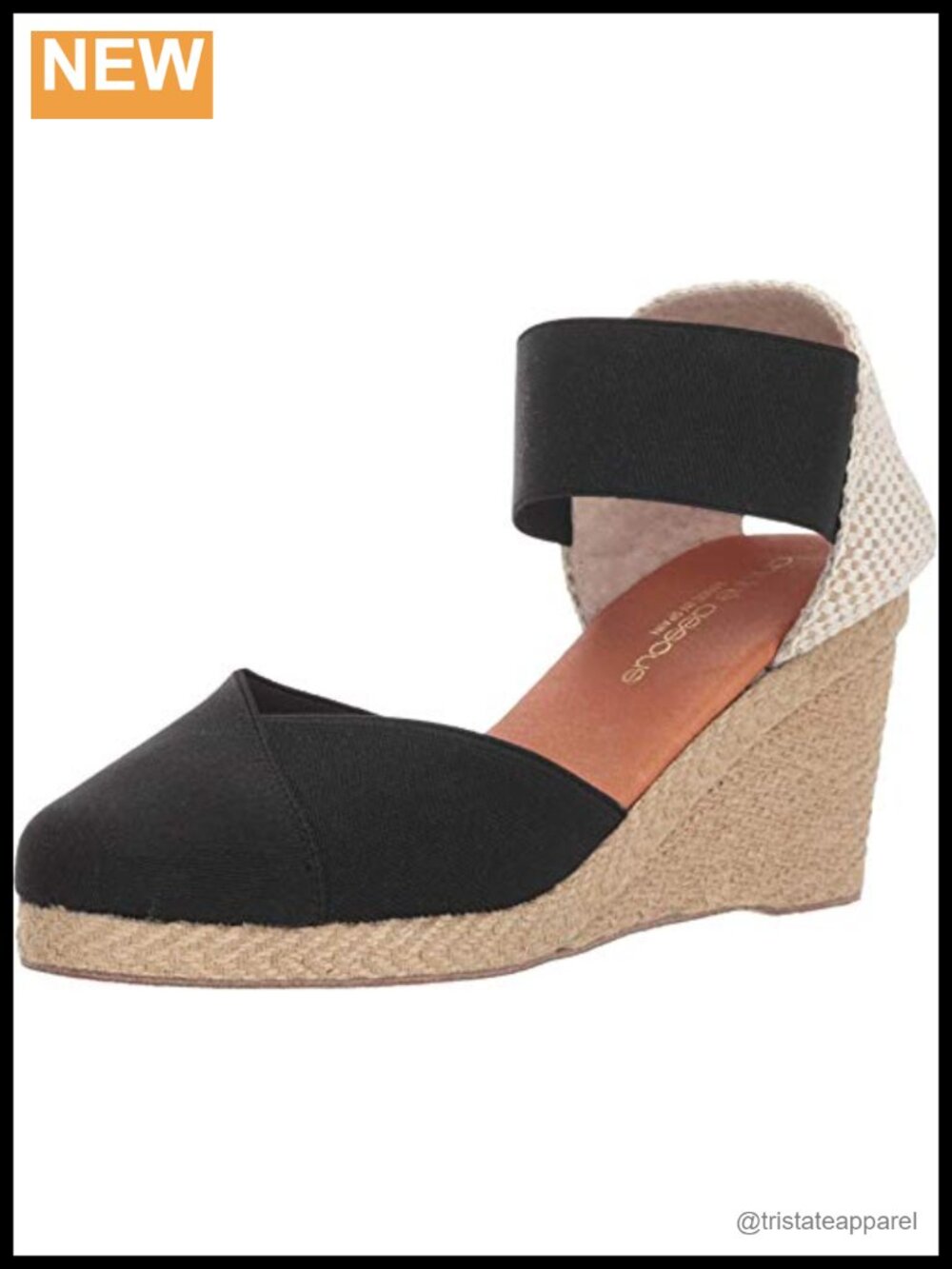 Womens Espadrille Wedge Sandal Ankle Strap Pull-On Cushioned 2.75 Inch Heel